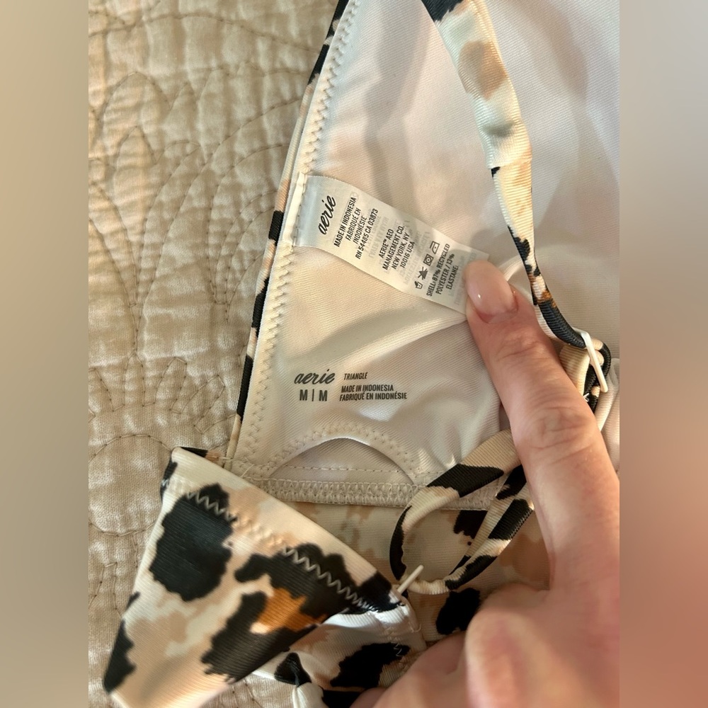 Aerie Leopard Print Bikini Top - Picture 5 of 6